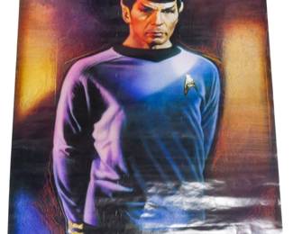 510 - Star Trek Spock Poster 40"x27" (Description): Star Trek Spock poster featuring the iconic Vulcan science officer. Measures 40" x 27".