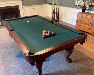 Leather pocket pool table