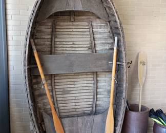 Vintage row boat 7' x 4'