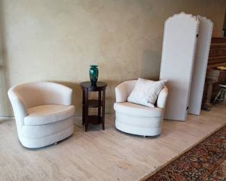 Chairs and 3panel screen Are Sold