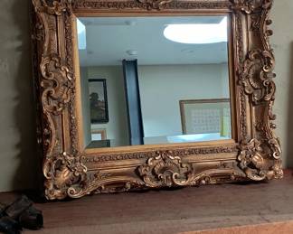 Elaborate framed mirror