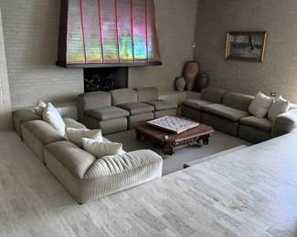 Sectional sofa nine pieces