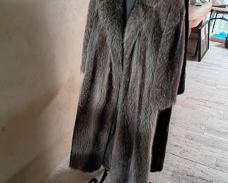 Racoon fur coat