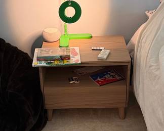 Nathan James Jackson Light Wood Modern Floating Bedroom Nightstand