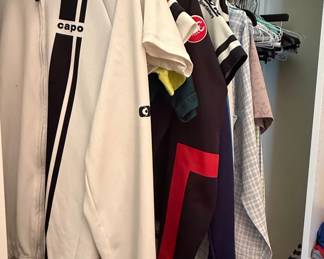 Assorted Cycling Jerseys and Jacket