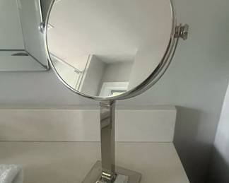 Modern Metal Tabletop Vanity Mirror with Square Base