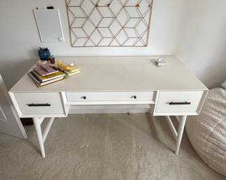 West Elm Mid-Century Style White Writing Desk