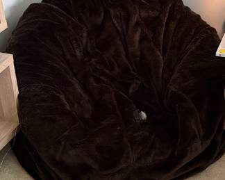 Large Faux Fur Bean Bag Chair