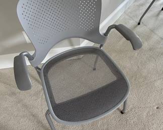 Herman Miller Caper Stacking Chair with Perforated Back and Mesh Seat