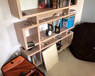 Modern Asymmetrical Wood Bookshelf