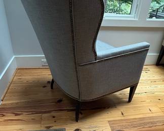 Hickory Chair Wingback Upholstered Armchair