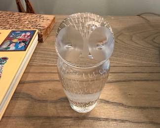 Kosta Boda Glass Owl Figurine by Vicke Lindstrand
