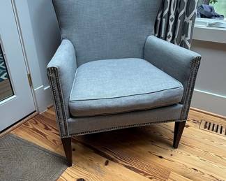Hickory Chair Wingback Upholstered Armchair