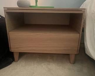Nathan James Jackson Light Wood Modern Floating Bedroom Nightstand