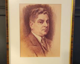 Portrait Drawing by J. de Leiris