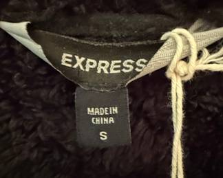 Express Faux Fur Lined Shearling Coat