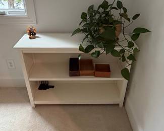White Two-Shelf Bookcase