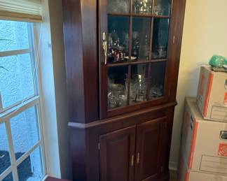 Henkel Harris Mahogany Corner China Cabinet