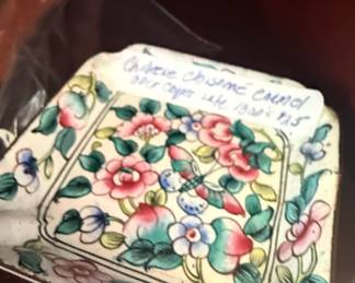 Antique Chinese Export Enamel on Copper Plate