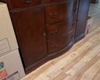 Vintage Mahogany Serpentine Front Sideboard