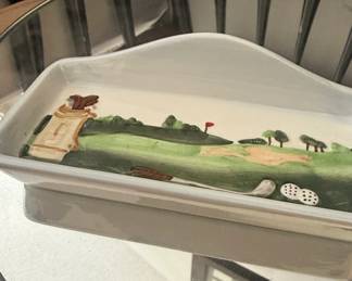 Ceramic Golf Chip n Dip Platter