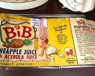 BiB Pineapple Juice with Acerola Juice Label