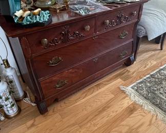 Victorian Mahogany Serpentine Front Dresser by Joerns