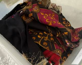 Versace Baroque Print Silk Scarf