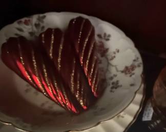 Vintage Glass Candy Cane Christmas Ornaments
