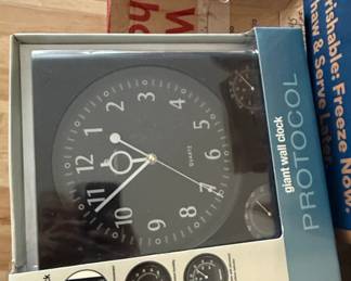 PROTOCOL Giant Wall Clock with Thermometer and Hygrometer