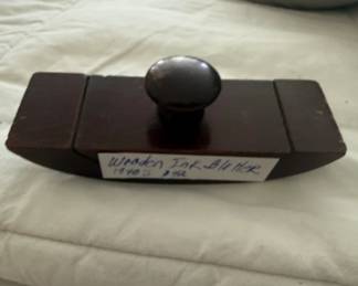 Vintage Wooden Rocker Ink Blotter