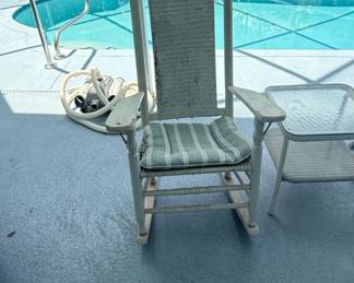 Wicker Rocking Chair with Cushion