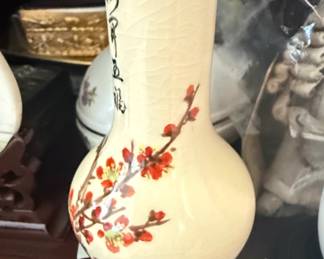 Chinese Famille Rose Porcelain Vase with Plum Blossoms