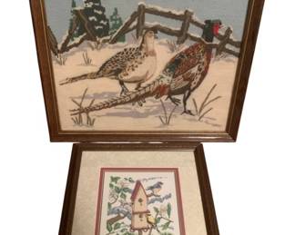 340 - 2 Framed Needlepoint Pictures - 22 x 18