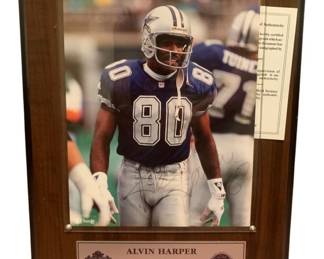 399 - Alvin Harper Signed Picture w/ COA - 15 x 12