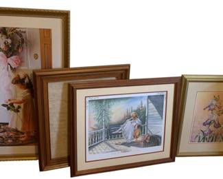331 - Lot of Assorted Framed Pictures (Description): Biggest - 37 x 21 1 has NO Picture