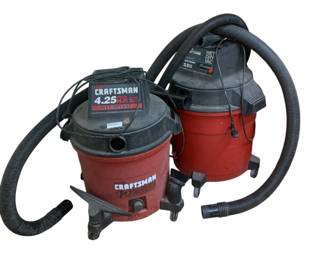 576 - 2 Craftsman Shop Vacs (Description): Used as is electric/electronic/mechanical item. No guarantee all components, untested.