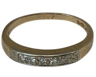 1030 - 14K Gold Stamped Ring - Size 5.5