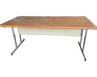 67 - Metal and Wood Top Desk - 36 x 60 x 30