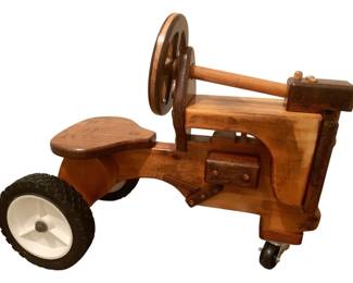 309 - Handmade Wooden Tractor 17 x 11 x 21