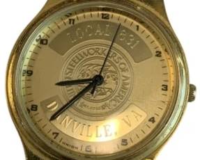 1014 - United Steelworkers of America Watch (Description): Commemorative Danville, VA Steelworkers Watch American Time LTD. brand