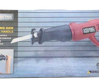 60 - Chicago Electric 6 Amp Reciprocating Saw (Description): Used as is electric/electronic/mechanical item. No guarantee all components, untested