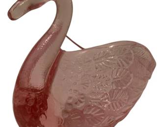 278 - Fenton Glass Swan - 4.5 x 3.5 x 4.5
