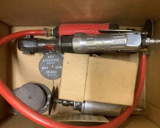 505 - Group Lot of Air Compressed Tools (Description): Used as is electric/electronic/mechanical item. No guarantee all components, untested.