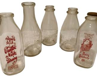 292 - Glass Milk Jars