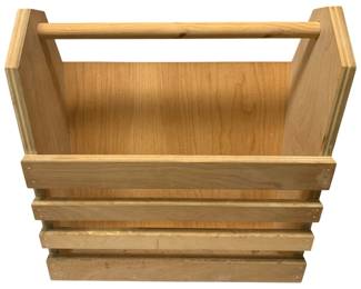 155 - Wooden Magazine Rack - 18 x 17.5 x 7.5