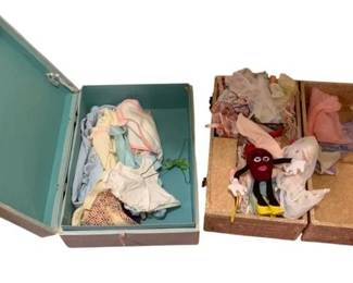 404 - 2 Vintage Suitcases of Vintage Doll Clothes