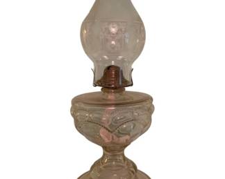 475 - Oil Lamp - 19" Tall (Description): Used as is electric/electronic/mechanical item. No guarantee all components, untested.
