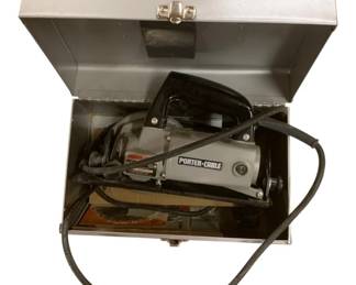 540 - Porter Cable Model 314 4.5" Trim Saw Electric (Description): in Case Used as is electric/electronic/mechanical item. No guarantee all components, untested.