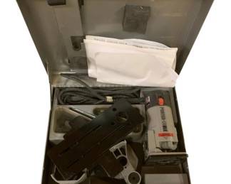 541 - Porter Cable Model 7309 Laminate Trimmer in (Description): Case Used as is electric/electronic/mechanical item. No guarantee all components, untested.